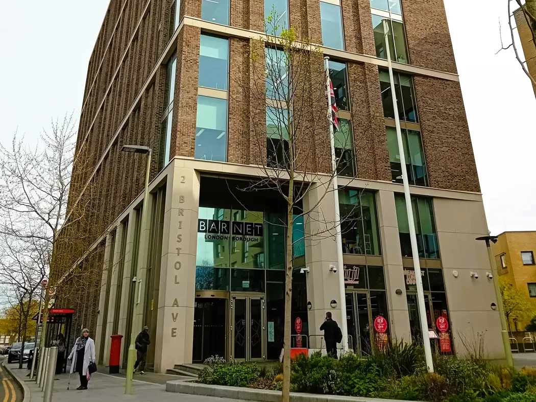 Barnet Council's offices at 2 Bristol Avenue, Colindale. The Barnet Group is wholly owned by the council