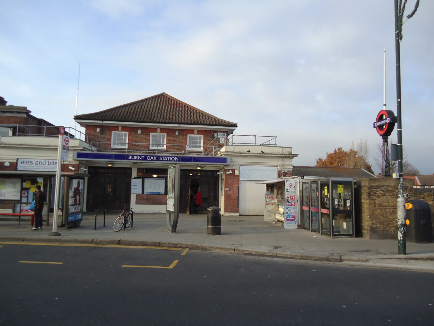 Burnt Oak Underground station on Burnt Oak Broadway, photographed in an earlier year